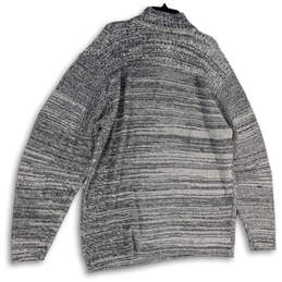 NWT Mens Gray Long Sleeve Crew Neck Quarter Zip Pullover Sweater Size XXL alternative image