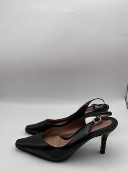 Liz Claiborne Womens Black Leather Stiletto Heel Slingback Sandals Size 8M alternative image