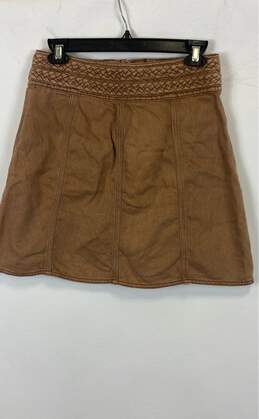 Free People Brown Denim Skirt - Size 4 alternative image