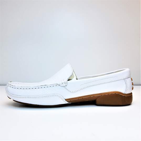 Giorgio Brutini Lotus White Leather Loafers Men's Size 10.5 image number 3