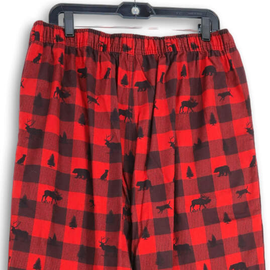 NWT Mens Red Elastic Waist Flat Front Slash Pocket Ankle Pants Size Large image number 4