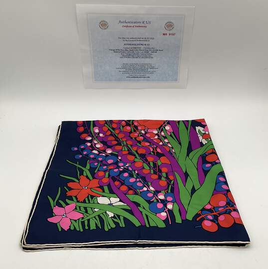 Christian Dior Abstract Flower Silk Print Scarf image number 1