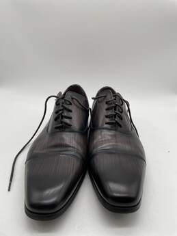 Vintage Foundry Co. Mens Black Leather Cap Toe Lace Up Oxford Shoes Sz 9.5