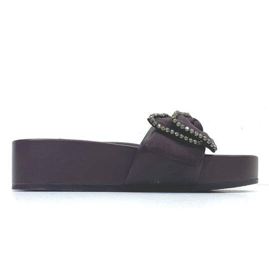 Tory Burch Brown Platform Bow Slide Sandals Women's Size 7 image number 1