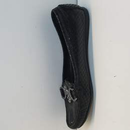 Stuart Black Weitzman Nolynx Black Crystal Snake Flats Womens Size 5 alternative image