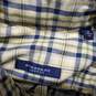 Burberry Men's Yellow Plaid 100% Cotton Button Up Long Sleeve Shirt Size M - AUTHENTICATED image number 5