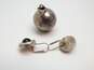 Taxco Mexico 925 Modernist Chime Ball Orb Pendant & Onyx Drop Earrings 22.3g image number 4