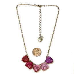 Designer Betsey Johnson Silver-Tone Glitter Hearts Statement Necklace alternative image
