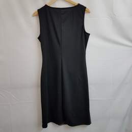 Two tone black and gray ruched sleeveless dress L alternative image