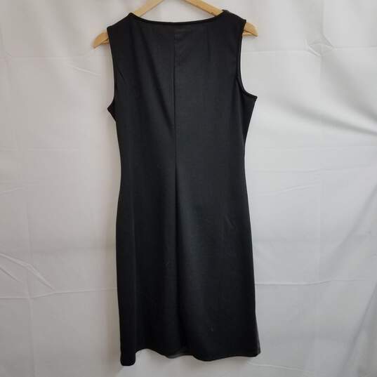 Two tone black and gray ruched sleeveless dress L image number 2