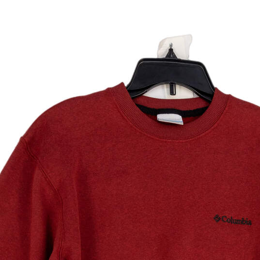 Womens Red Long Sleeve Crew Neck Pullover Sweatshirt Size Medium image number 3