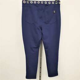 Michael Kors NWT Basics Cropped Pants True Navy Polyester Blend Women's Size 8 alternative image
