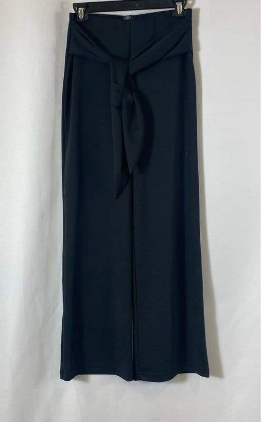 Saks Fifth Avenue Womens Black Tie High Waist Wide Leg Pants Size X-Small image number 1