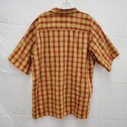 Patagonia MN's Puckerware Red & Yellow Plaid Short Sleeve Shirt Size L alternative image