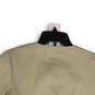 NWT Womens Tan Round Neck 3/4 Sleeve Button Front Crop Jacket Size Medium image number 4