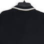 Mens Black White Short Sleeve Spread Collar Polo Shirt Size X-Large image number 4
