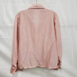 VTG Lady Manhattan WM's Acetate Pink Metallic Pearl Button Blouse Top Size 12 alternative image