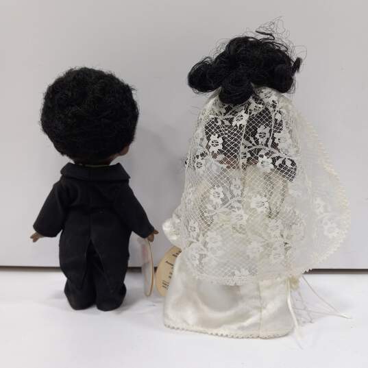 Precious Moments African-American Bride and Groom Doll Pair image number 3
