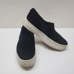Vince Women's Sneakers Shoes Black Suede Rubber Sole Slip-On Size 7.5