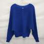 Michael Kors WM's Royal Blue Ribbed Alpaca Crewneck Sweater Size SM image number 2