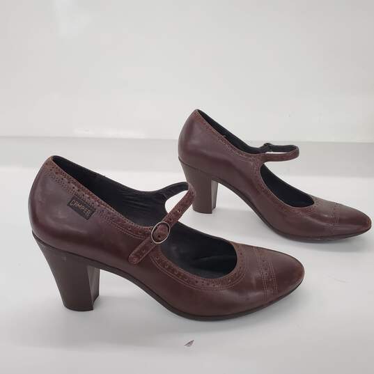 Camper Dark Burgundy Leather  Mary Jane Heels Size 8.5 image number 3
