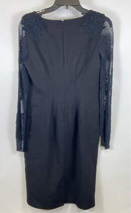 Elie Tahari Women Black Embroidery Long Sleeve Dress Sz 10 alternative image
