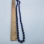 14k Gold Lapis 8mm Beaded Necklace 51.9g image number 7