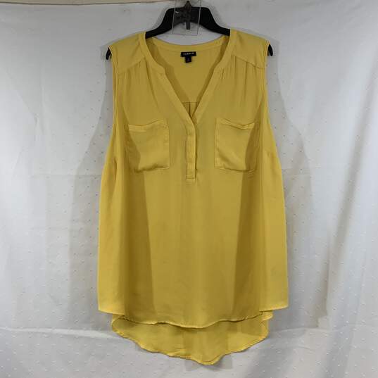 Women's Yellow Torrid Sleeveless Blouse, Sz. 2 image number 1