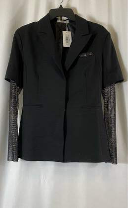 NWT Donnee Par Dieu Womens Black Rhinestone Long Sleeve Jacket Jacket Size S