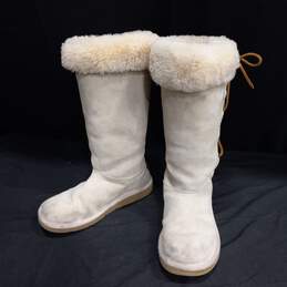 UGG Women's Beige Mid-Calf Snow Boots Size 7