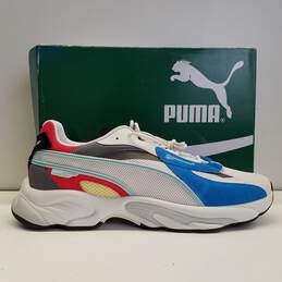 Puma RS Connect Lazer Vaporous Grey Energy Blue Athletic Shoes Men's Size 13