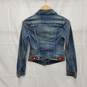 NWT Pilcro & The Letter Press WM's Petite Blue Denim & Leather Trim Jean Jacket Size XS image number 2