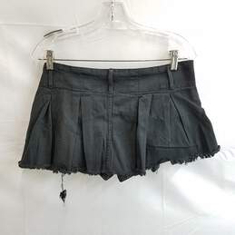 Free People Women's Black Cotton Pleated Skirt Size 8 alternative image