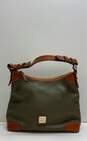 Dooney & Bourke Olive Green Leather Hobo Tote Bag image number 1