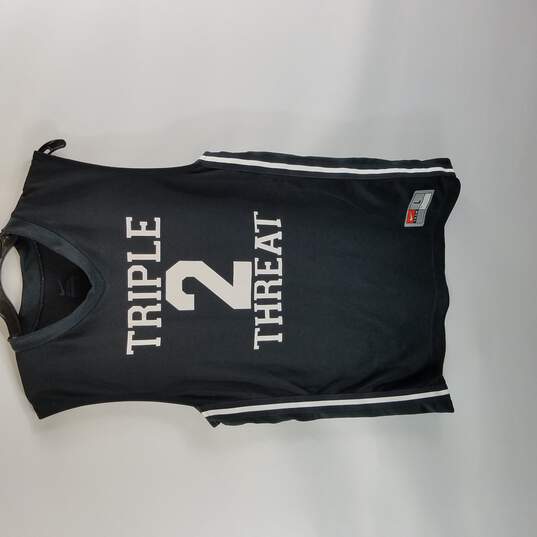 Nike Men Black White Triple Threat 2 Jersey L image number 1