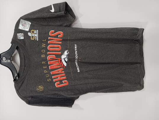 Nike Tee Men's Gray NFL Broncos T-Shirt Size S image number 1