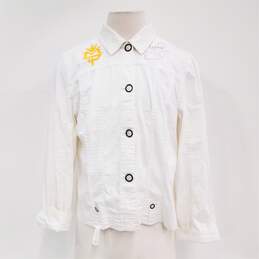 Requirements Women's White Jacket Signed by Manny Pacquiao Sz. XL