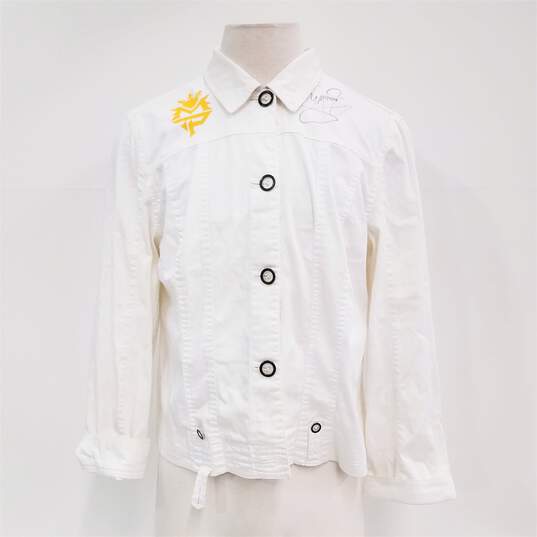 Requirements Women's White Jacket Signed by Manny Pacquiao Sz. XL image number 1