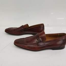 Magnanni Brown Leather Loafers Size 12