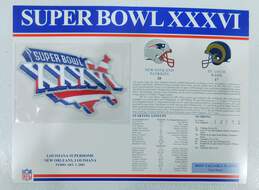 2002 Super Bowl XXXVI Uniform Worn Patch Patriots vs. Rams