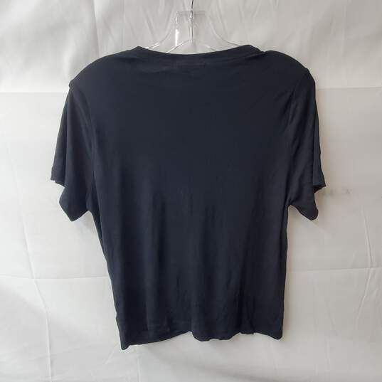 Marine Layer Black Lexi Rib Twist Front Top Size L image number 2