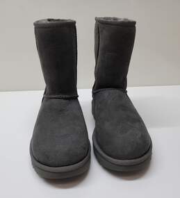 UGG Australia Classic Short II Gray Suede Leather Boots Women’s Shoe Sz 8 alternative image