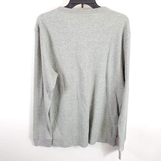 Timberland Men Grey Waffle Long Sleeve Top L NWT image number 2