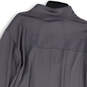 NWT Mens Gray 1/4 Zip Mock Neck Long Sleeve Pullover T-Shirt Size 3XL image number 4