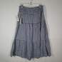 NWT Womens Check Smocked Waist Flat Front Pull-On Midi A-Line Skirt Size L image number 1