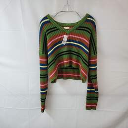 L.A. Hearts Multicolor Cotton Cropped Long Sleeved Sweater WM Size S NWT