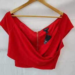 Torrid Red Blouse and Pencil Skirt 2 Piece Set w/ Tags Torrid Size 1 alternative image