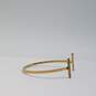 Michael Kors Gold Tone Crystal 5 1/2 Inch Cuff Bracelet 6.5g image number 7