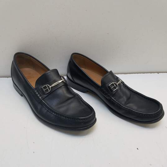 BALLY Italy Black Leather Buckle Loafers Shoes Men's Size 8 D image number 5