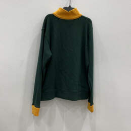 Mens Green Knitted 1/4 Zip Mock Neck Long Sleeve Pullover Sweater Size 3X alternative image